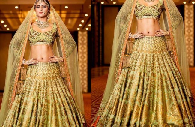 green-lehnga